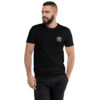 mens-fitted-t-shirt-black-front-68a9c2d679078.jpg Happy Print Short Sleeve T-shirt