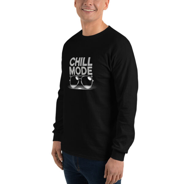 Chill Mode Print Men’s Long Sleeve Shirt