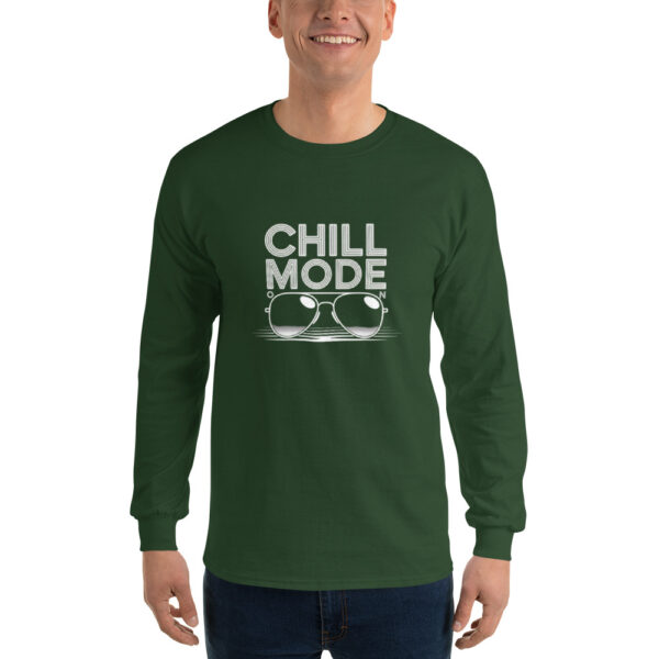 Chill Mode Print Men’s Long Sleeve Shirt