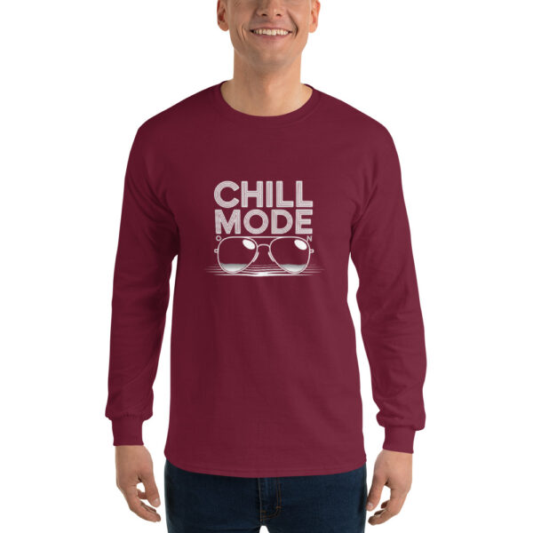 Chill Mode Print Men’s Long Sleeve Shirt