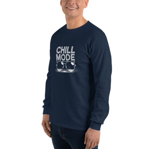 Chill Mode Print Men’s Long Sleeve Shirt
