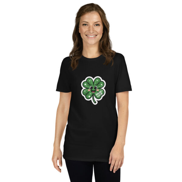 unisex-basic-softstyle-t-shirt-black-front-689cb71a1abf6.jpg Green Print Short-Sleeve Unisex T-Shirt