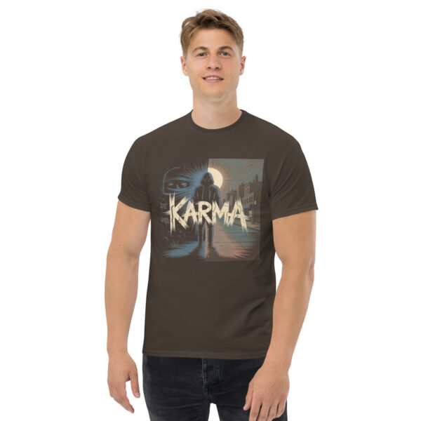 unisex-classic-tee-dark-chocolate-front-68a03c79d92fb.jpg Karma Print Unisex classic tee