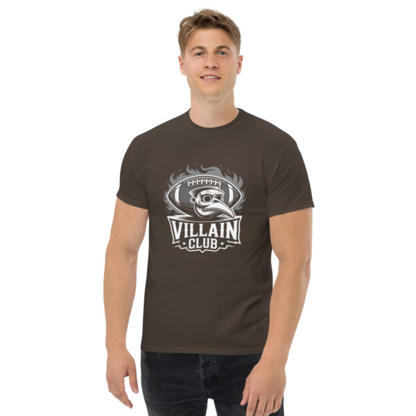 unisex-classic-tee-dark-chocolate-front-68a5eea5e7927.jpg Villain Club Print Unisex classic tee