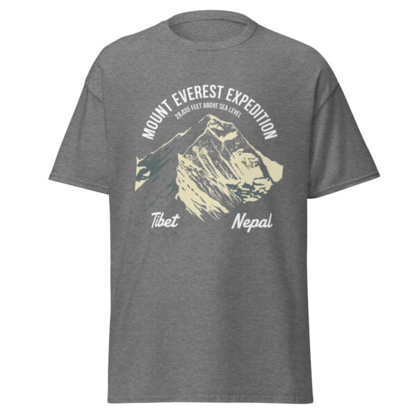 unisex-classic-tee-graphite-heather-front-68a5c959f37af.jpg Mount Everest Print Unisex classic tee