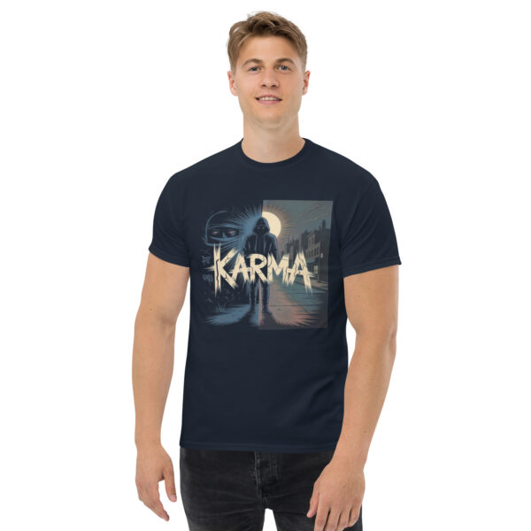 unisex-classic-tee-navy-front-68a03c79d9deb.jpg Karma Print Unisex classic tee