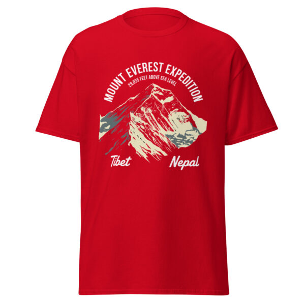 unisex-classic-tee-red-front-68a5c959f353e.jpg Mount Everest Print Unisex classic tee