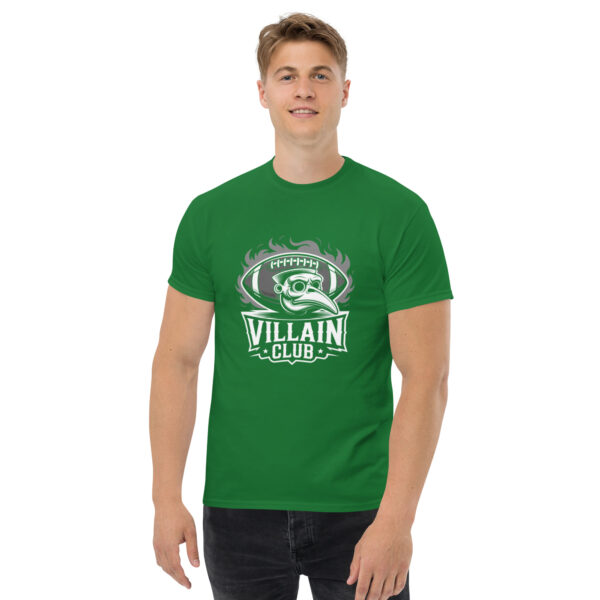 unisex-classic-tee-turf-green-front-68a5eea5e8645.jpg Villain Club Print Unisex classic tee