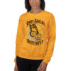unisex-crew-neck-sweatshirt-gold-front-68ab684b77f87.jpg Anti-Social Print Unisex Sweatshirt