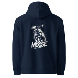 unisex-essential-eco-hoodie-french-navy-back-68a34496306a5.jpg Moose Print Unisex essential eco hoodie