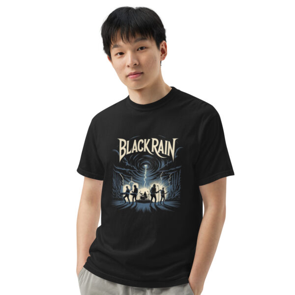 unisex-garment-dyed-heavyweight-t-shirt-black-front-3-68a033f7b6d56.jpg Black Rain Print Unisex garment-dyed heavyweight t-shirt
