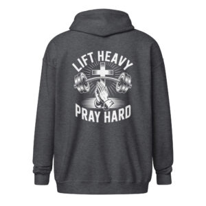 unisex-heavy-blend-zip-hoodie-dark-heather-back-689d484508512.jpg Pray Unisex heavy blend zip hoodie