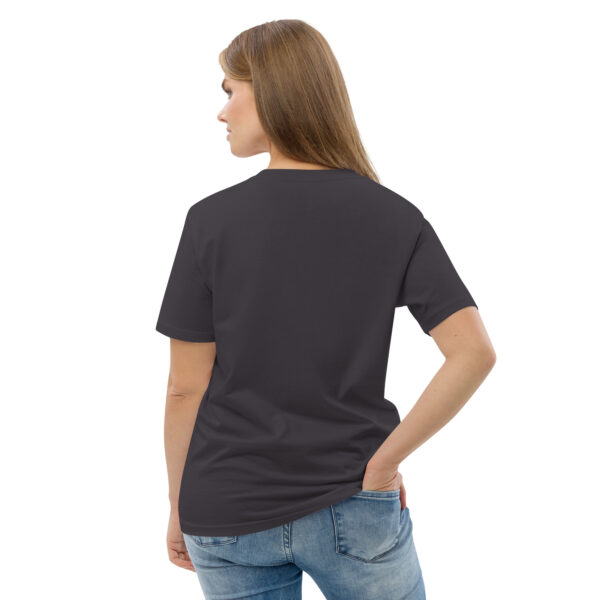unisex-organic-cotton-t-shirt-anthracite-back-2-689cca975a3ed.jpg Good Luck Print Unisex organic cotton t-shirt