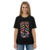 unisex-organic-cotton-t-shirt-black-front-689cca9757ae5.jpg Good Luck Print Unisex organic cotton t-shirt