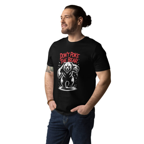 unisex-organic-cotton-t-shirt-black-front-689d4dee58c66.jpg Bear Print Unisex organic cotton t-shirt