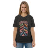 unisex-organic-cotton-t-shirt-dark-heather-grey-front-689cca9757ccb.jpg Good Luck Print Unisex organic cotton t-shirt