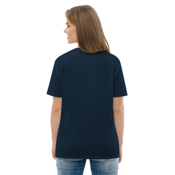 unisex-organic-cotton-t-shirt-french-navy-back-689cca9758be1.jpg Good Luck Print Unisex organic cotton t-shirt