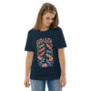 unisex-organic-cotton-t-shirt-french-navy-front-2-689cca975994c.jpg Good Luck Print Unisex organic cotton t-shirt