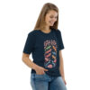 unisex-organic-cotton-t-shirt-french-navy-right-front-689cca975b9b6.jpg Good Luck Print Unisex organic cotton t-shirt
