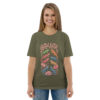 unisex-organic-cotton-t-shirt-khaki-front-689cca9757de6.jpg Good Luck Print Unisex organic cotton t-shirt