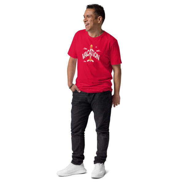 unisex-organic-cotton-t-shirt-red-front-689d4698b1f8a.jpg Vacation Unisex organic cotton t-shirt