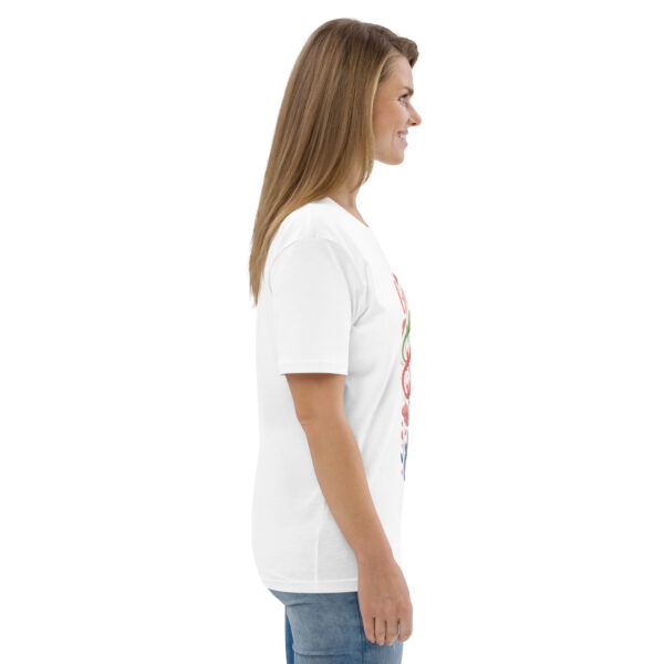 unisex-organic-cotton-t-shirt-white-right-689cca975db30.jpg Good Luck Print Unisex organic cotton t-shirt