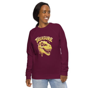 Treasure Print Unisex organic raglan sweatshirt