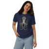 unisex-staple-eco-t-shirt-navy-front-68a33ce8b1da1.jpg Octopus Print Unisex staple eco t-shirt